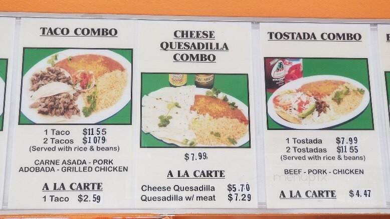 Super Burrito & Tacqueria - Woodland, CA menu_pic
