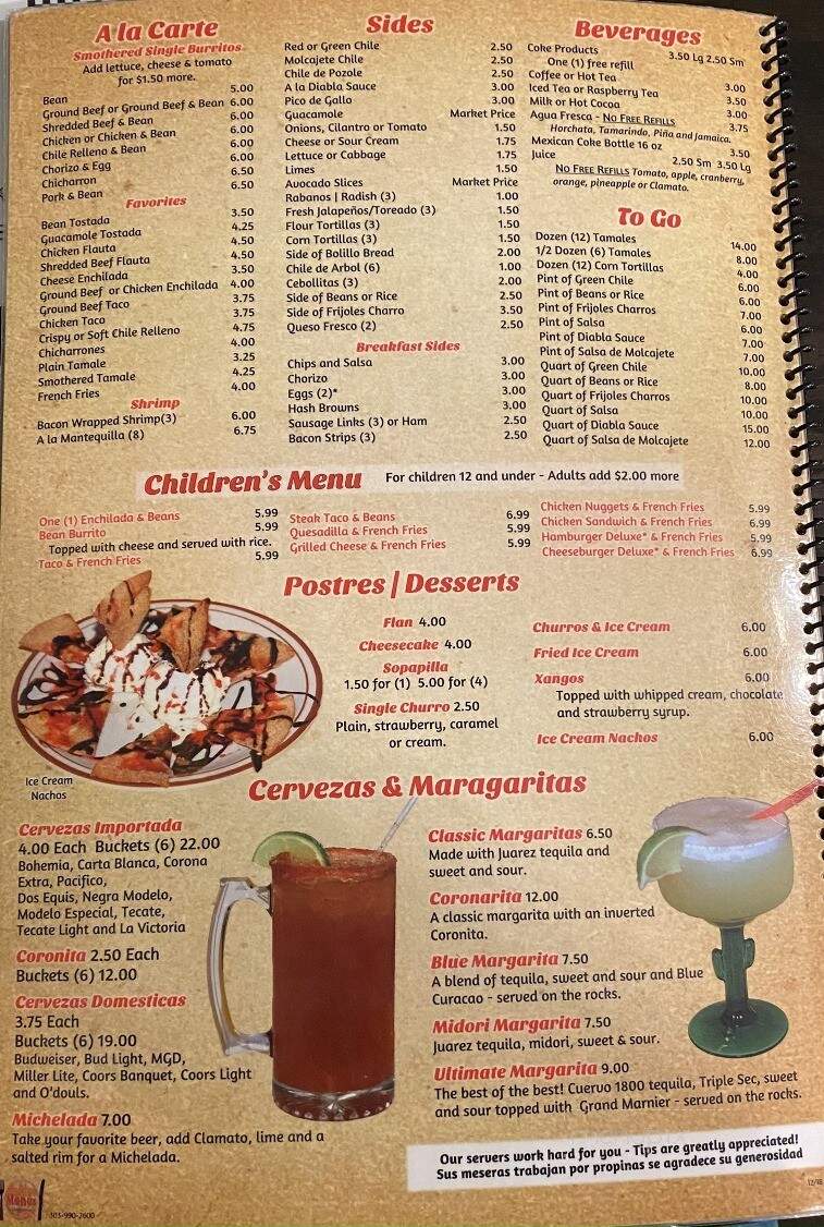 La Botana Restaurant - Thornton, CO menu_pic