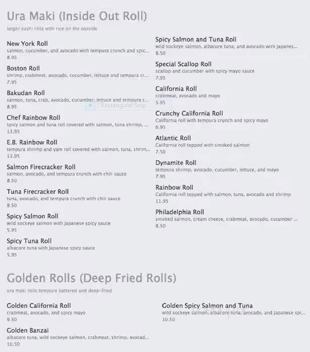 Enso - Regina, SK menu_pic