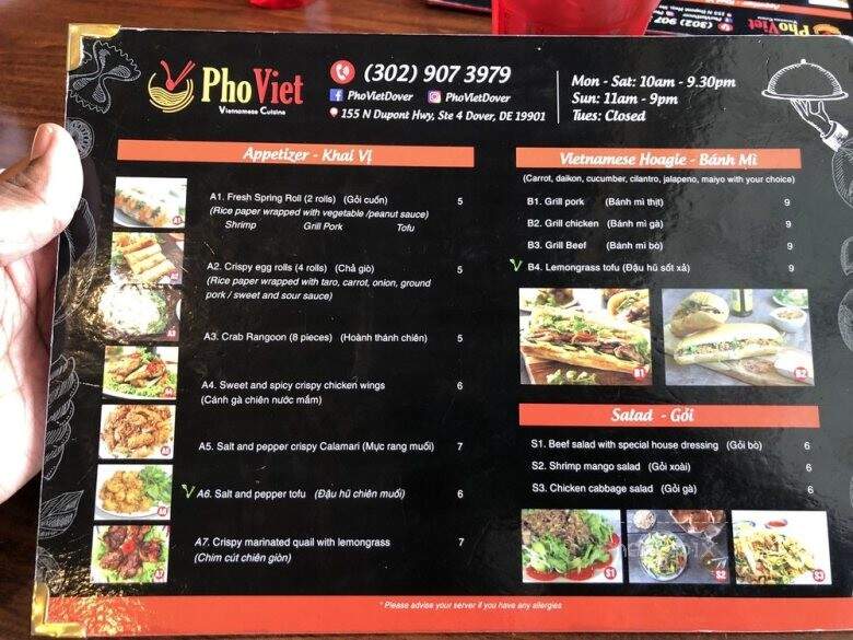 Pho Viet - Dover, DE menu_pic