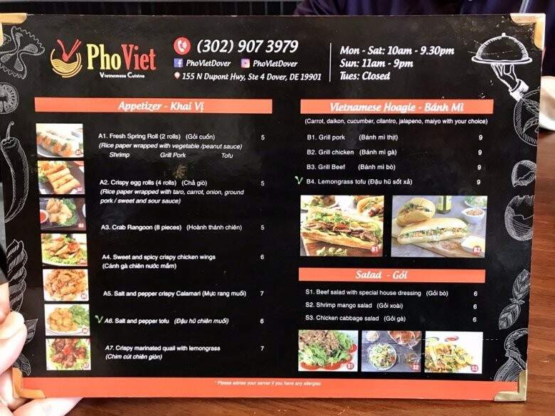 Pho Viet - Dover, DE menu_pic