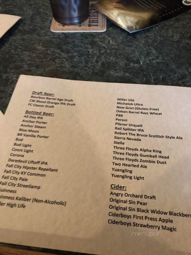 The Mint - Franklin, IN menu_pic