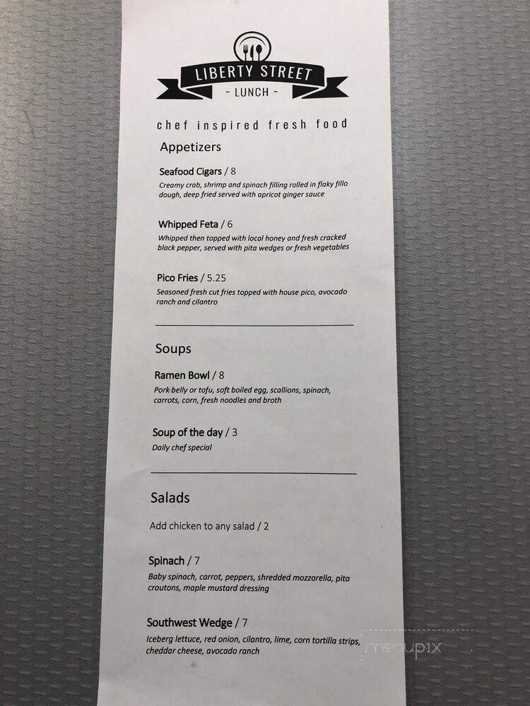 Liberty Street Lunch - Warren, PA menu_pic