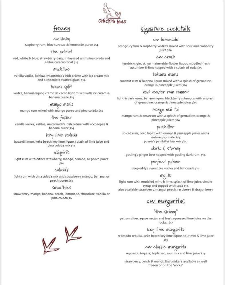 Chicken Walk - Key West, FL menu_pic