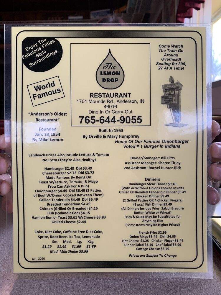 Lemon Drop - Anderson, IN menu_pic