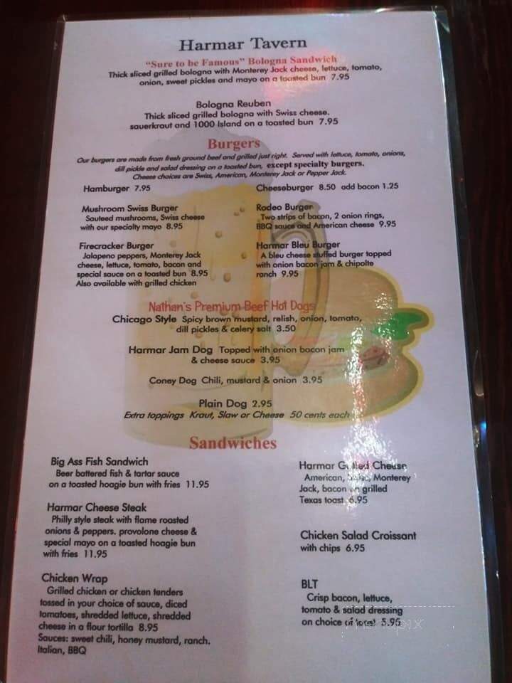 Harmar Tavern - Marietta, OH menu_pic