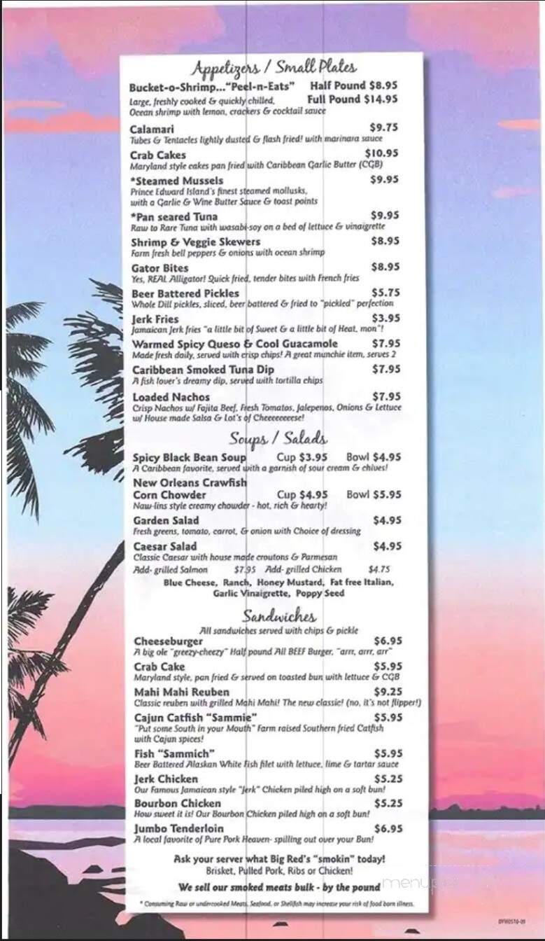 Big Bamboo's Dockside Grill - Celina, OH menu_pic