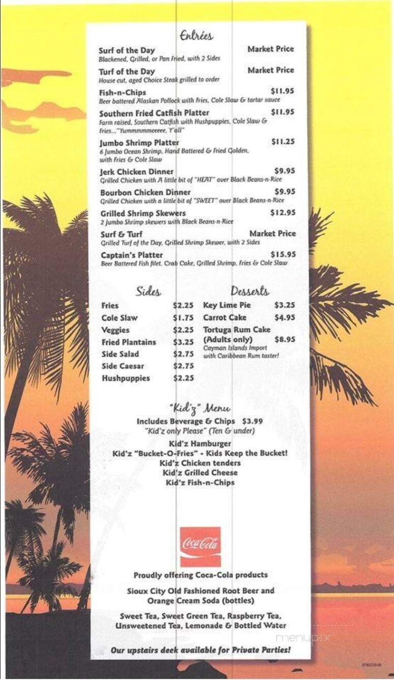Big Bamboo's Dockside Grill - Celina, OH menu_pic