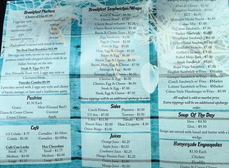 De Luna's Cafe - Key West, FL menu_pic