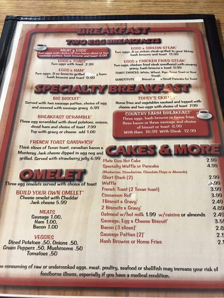 Topsy's Cafe - Concordia, MO menu_pic