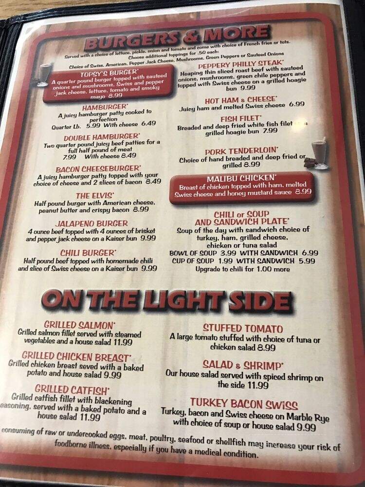 Topsy's Cafe - Concordia, MO menu_pic