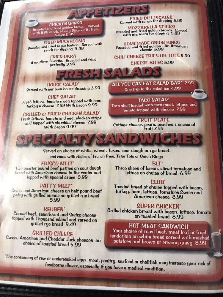 Topsy's Cafe - Concordia, MO menu_pic