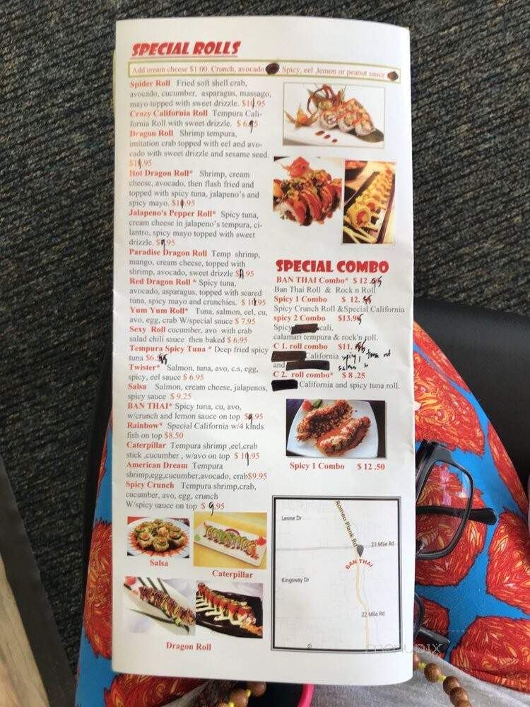 Ban Tai - Macomb, MI menu_pic