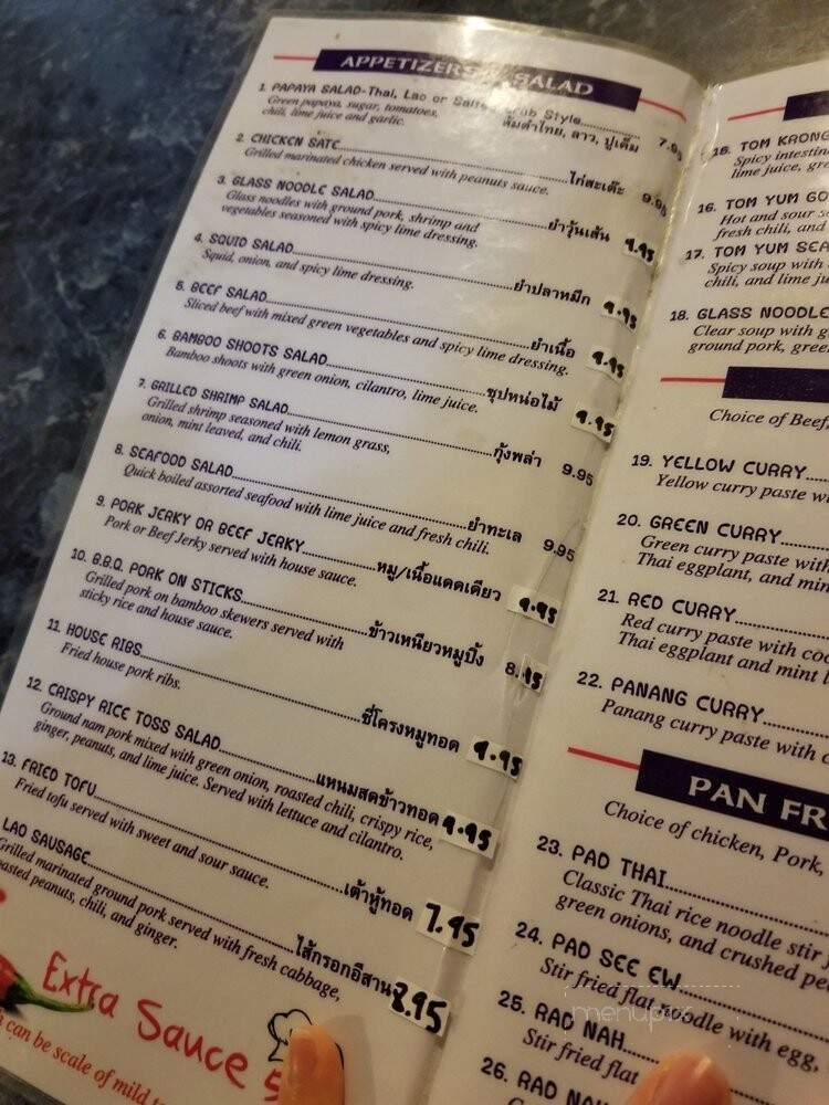 Thai and Laos Market - Anaheim, CA menu_pic