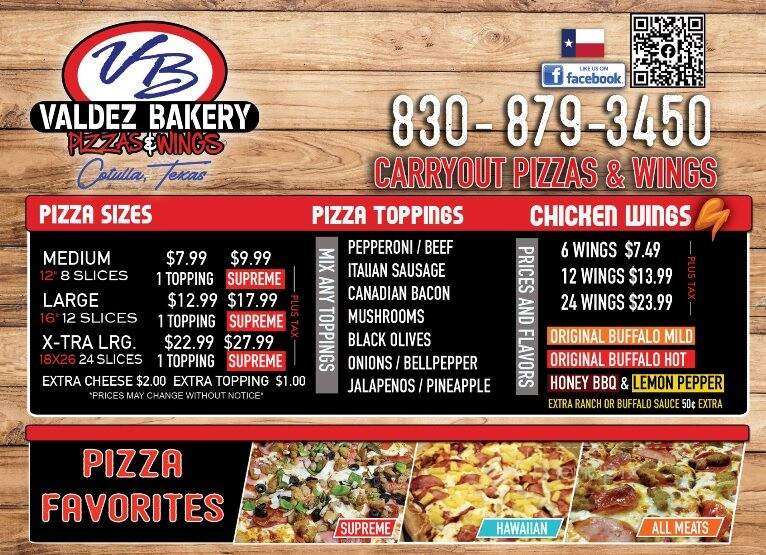 Valdez Bakery - Cotulla, TX menu_pic
