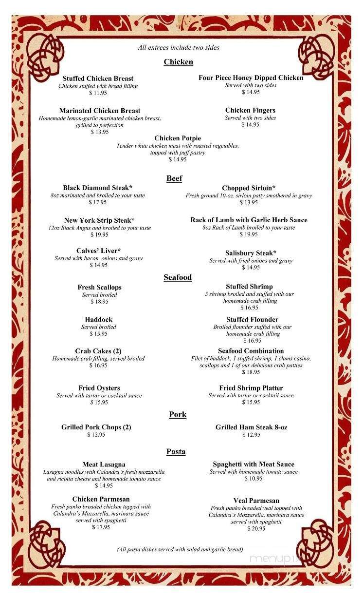 Chico's Cherry Hill Hotel - Nazareth, PA menu_pic