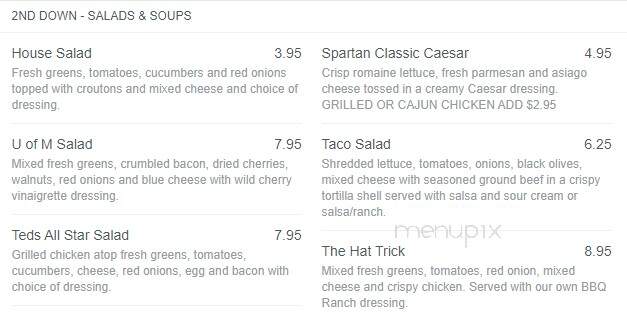 Ted's Sports Pub - Lapeer, MI menu_pic