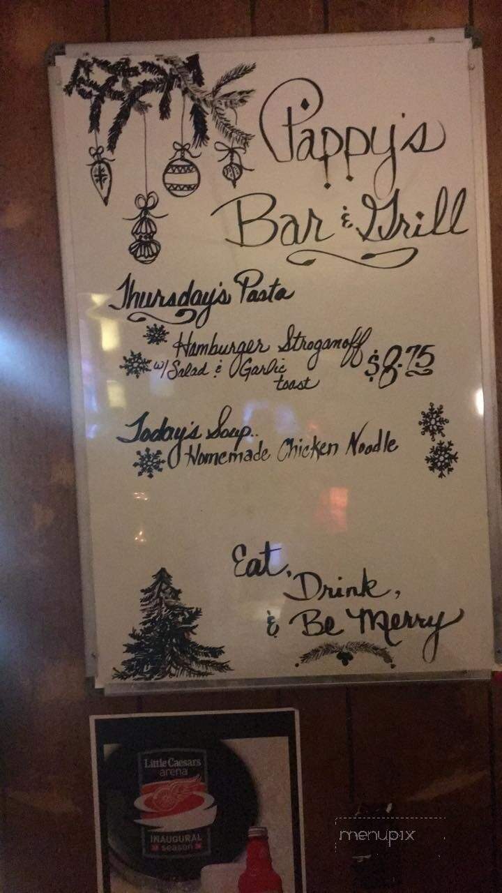 Pappy's - Rodney, MI menu_pic