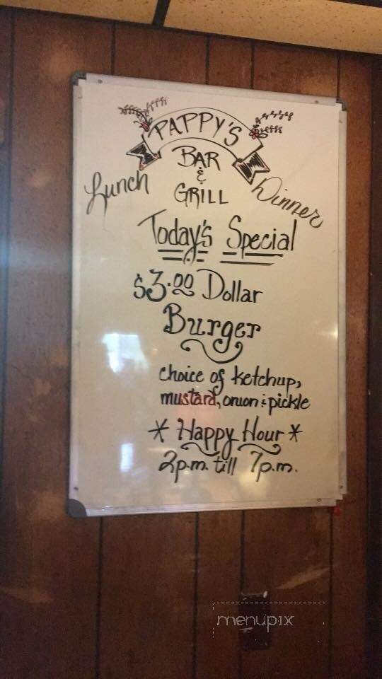 Pappy's - Rodney, MI menu_pic