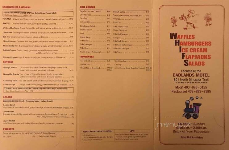 Whifs Flap Jack House - Drumheller, AB menu_pic