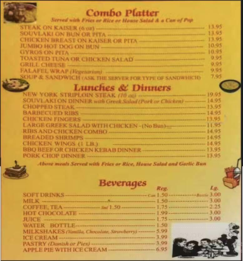 Flame Restaurant & Tavern - Toronto, ON menu_pic
