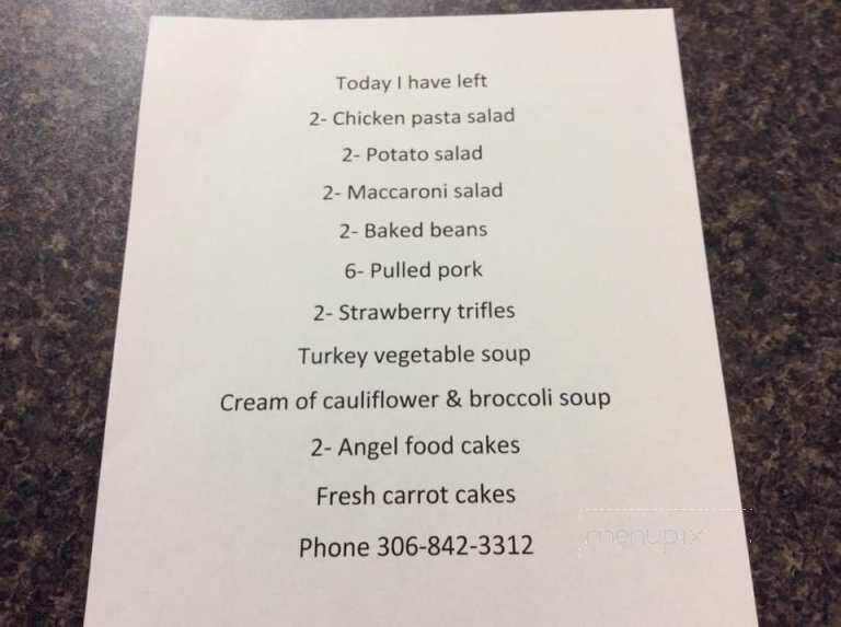 Captain's Table - Weyburn, SK menu_pic