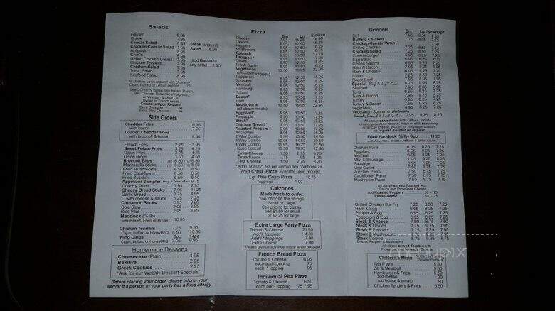 Papous Pizzas - Leominster, MA menu_pic