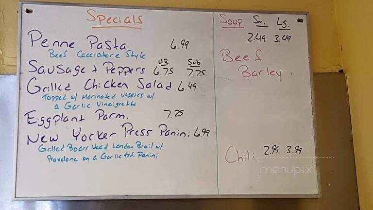 Cafe Primavera - Poughkeepsie, NY menu_pic