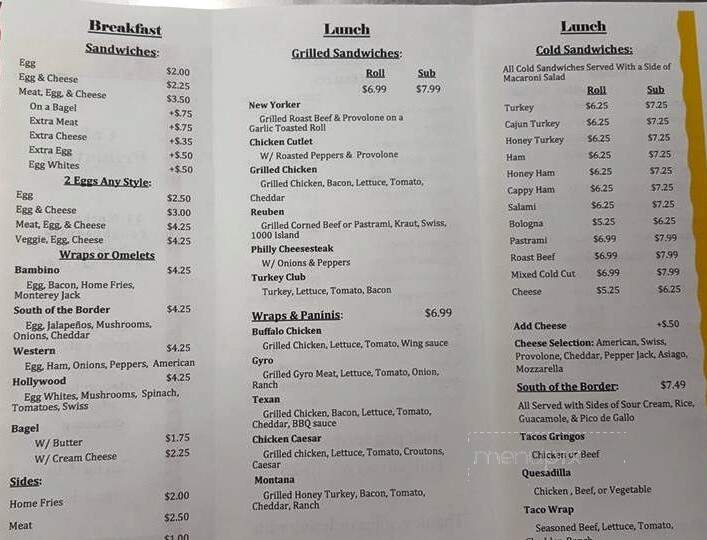 Cafe Primavera - Poughkeepsie, NY menu_pic
