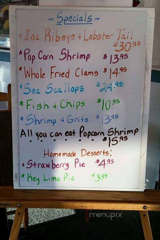 Frost Seafood House - Salter Path, NC menu_pic