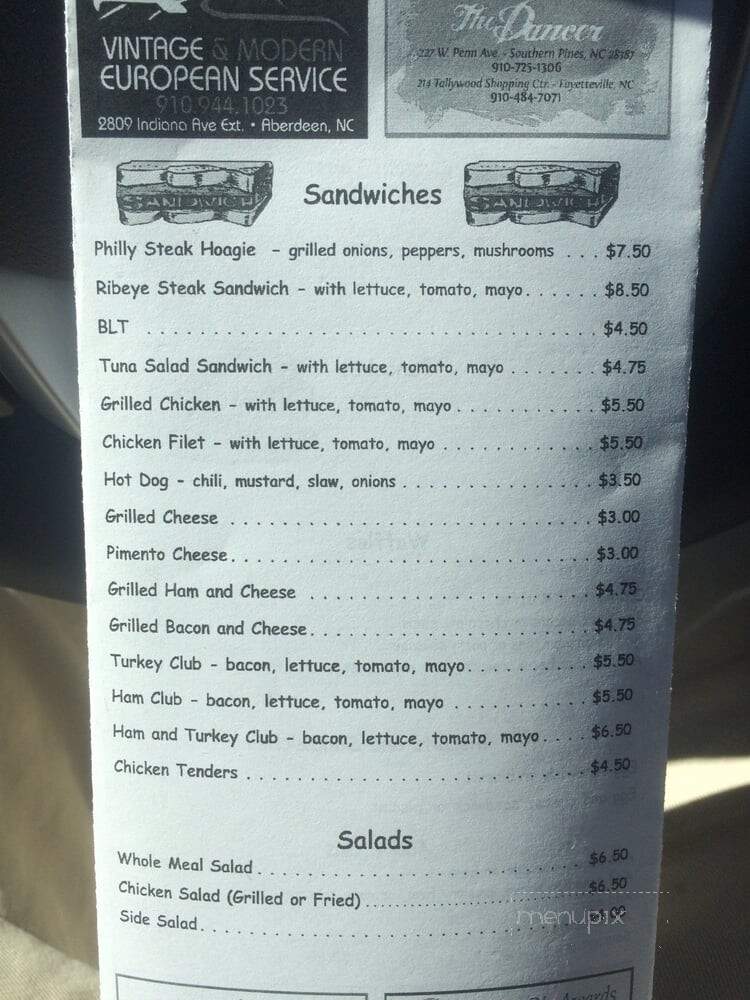 Sizzlin Steak Or Eggs - Aberdeen, NC menu_pic