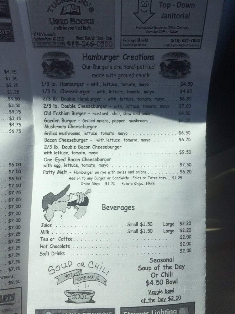 Sizzlin Steak Or Eggs - Aberdeen, NC menu_pic