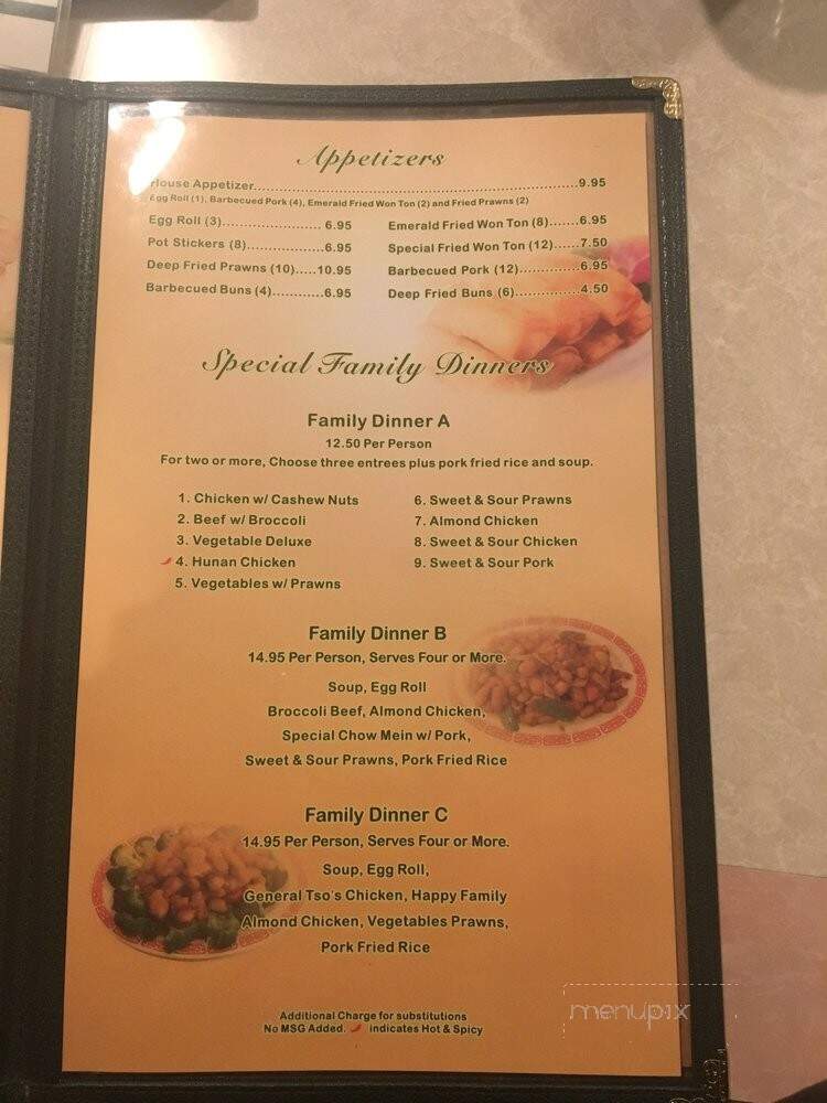 Emerald - Pullman, WA menu_pic