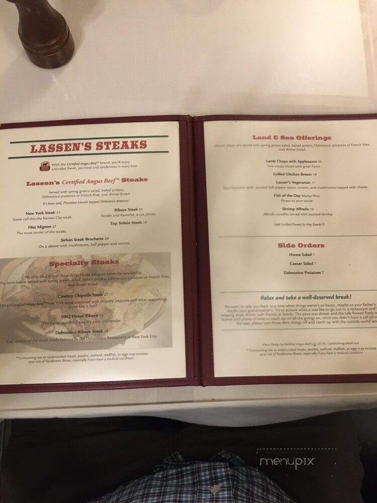 Lassen's Steaks - Susanville, CA menu_pic