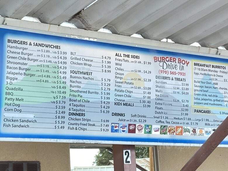 Burger Boy Drive In - Cortez, CO menu_pic
