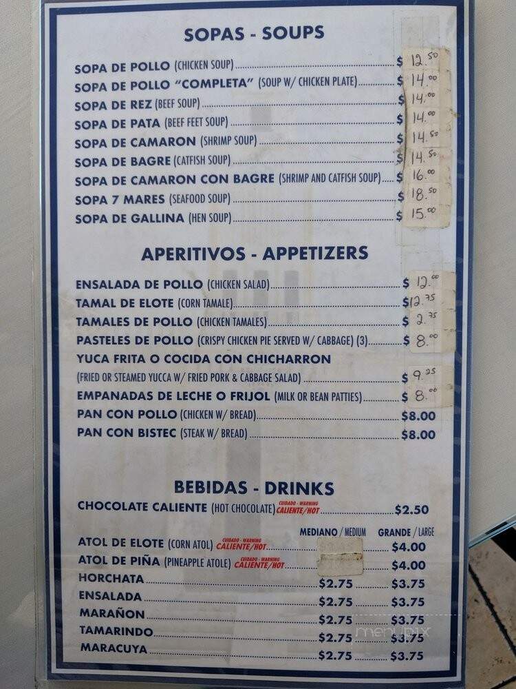 La Cocina de Paquita - San Pedro, CA menu_pic