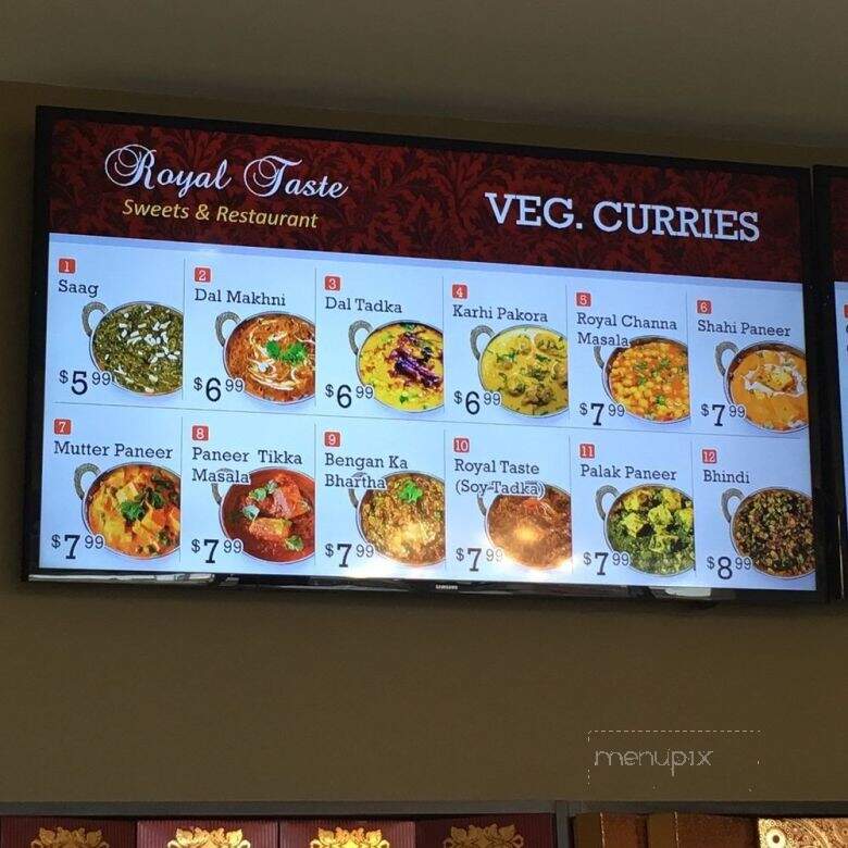 Royal Taste Sweets And Restaurant - Brampton, ON menu_pic