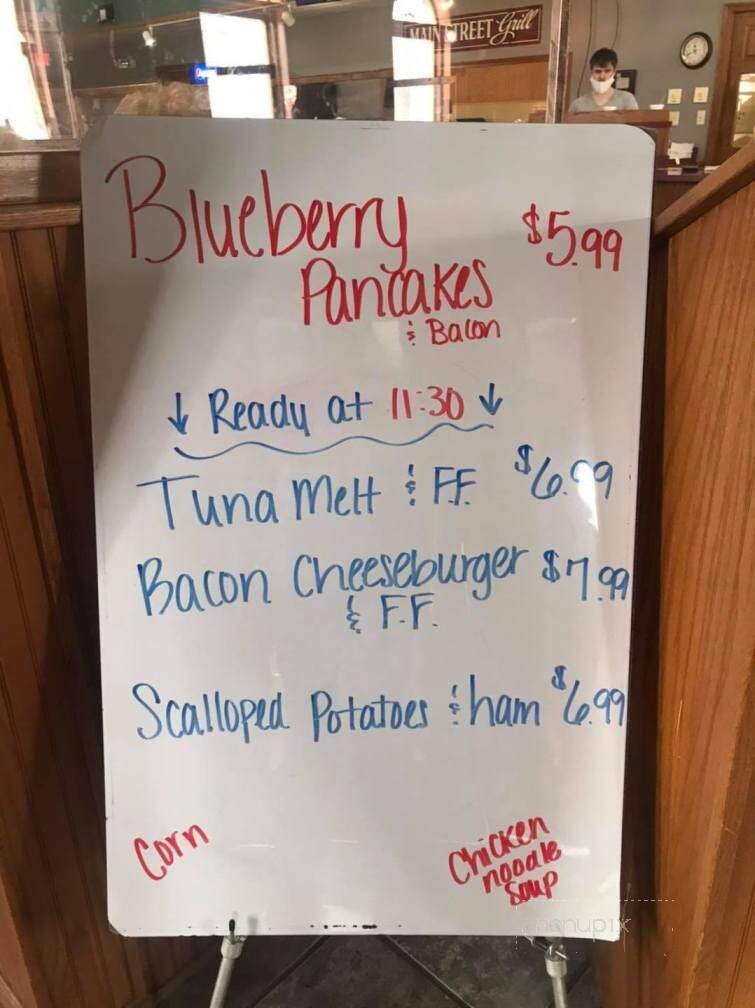 Main Street Grill - Crestline, OH menu_pic
