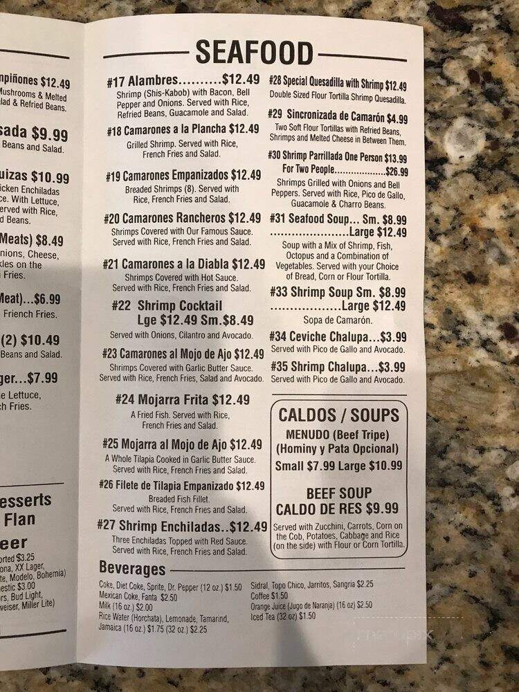 Taqueria Los Jaliscienses - Kyle, TX menu_pic