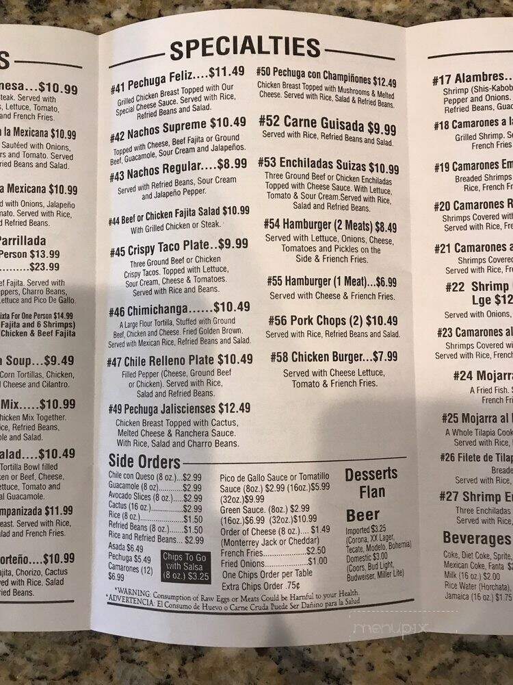 Taqueria Los Jaliscienses - Kyle, TX menu_pic