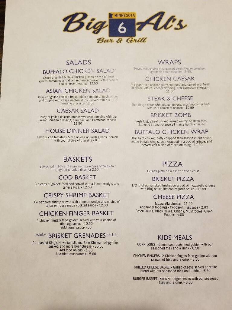 Big Al's Bar and Grill - Emily, MN