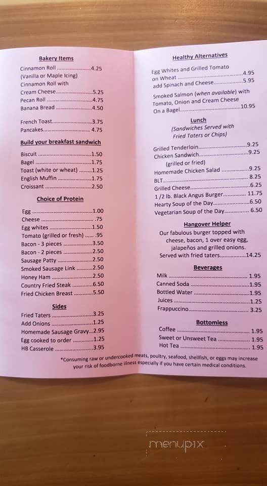Heavenly Biscuit - Nashville, IN menu_pic