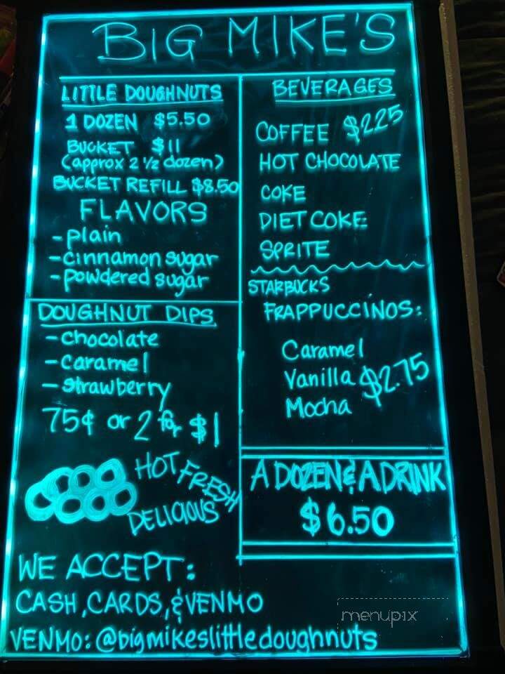 Big Mike's Little Donuts - Pleasant View, TN menu_pic