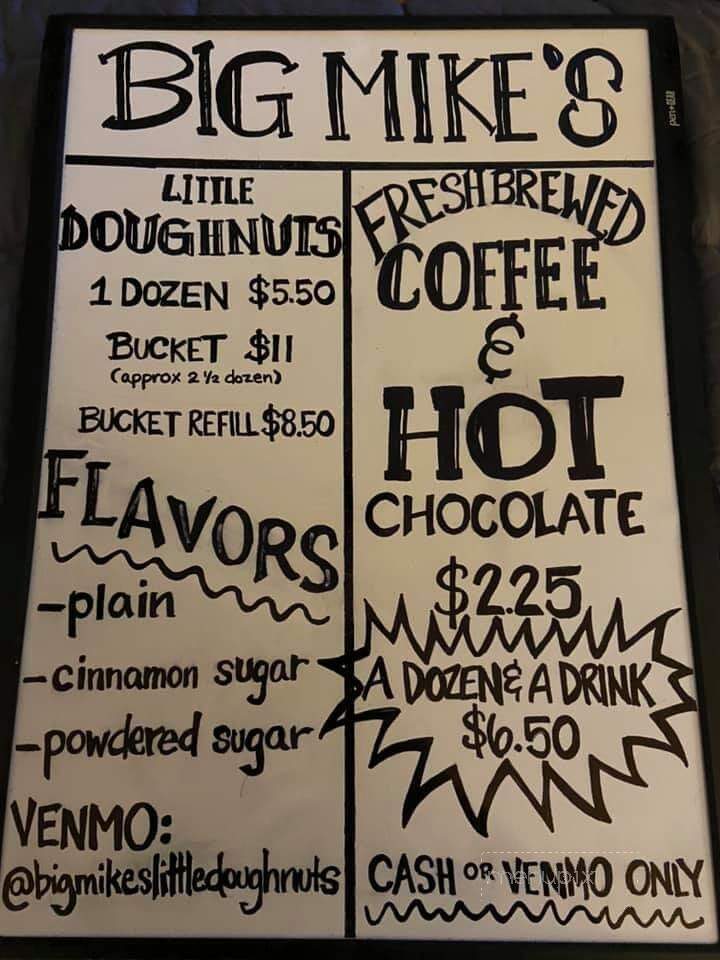 Big Mike's Little Donuts - Pleasant View, TN menu_pic