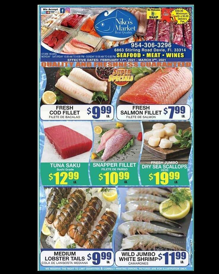 Niko's Market - Davie, FL menu_pic