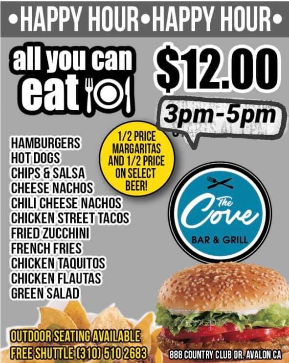 The Cove Bar & Grill - Avalon, CA menu_pic