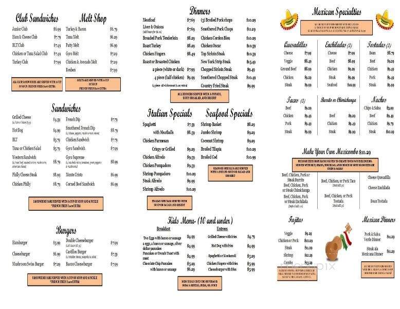 Castillos Restaurant - Cudahy, WI menu_pic