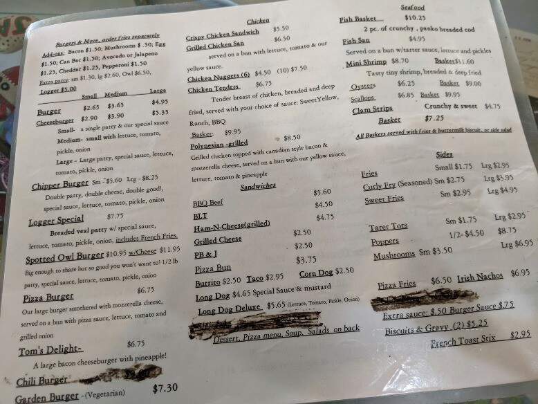 Cedar Shack Drive In - Sweet Home, OR menu_pic