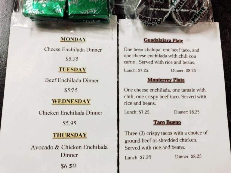 Tierra Del Sol - Sulphur Springs, TX menu_pic