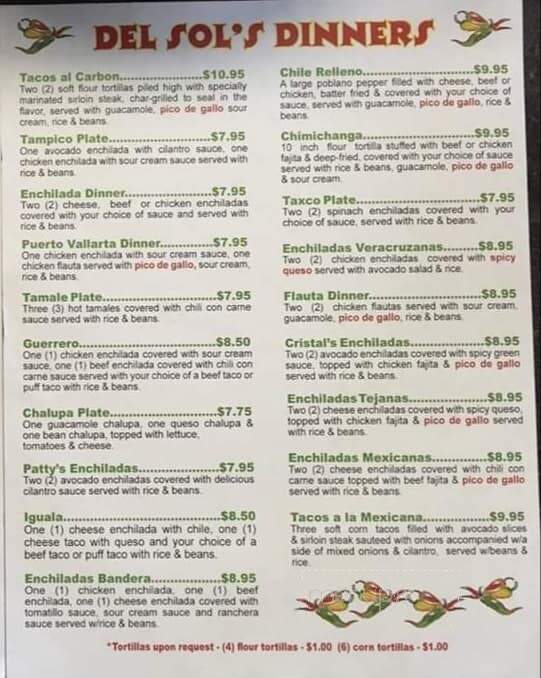Tierra Del Sol - Sulphur Springs, TX menu_pic